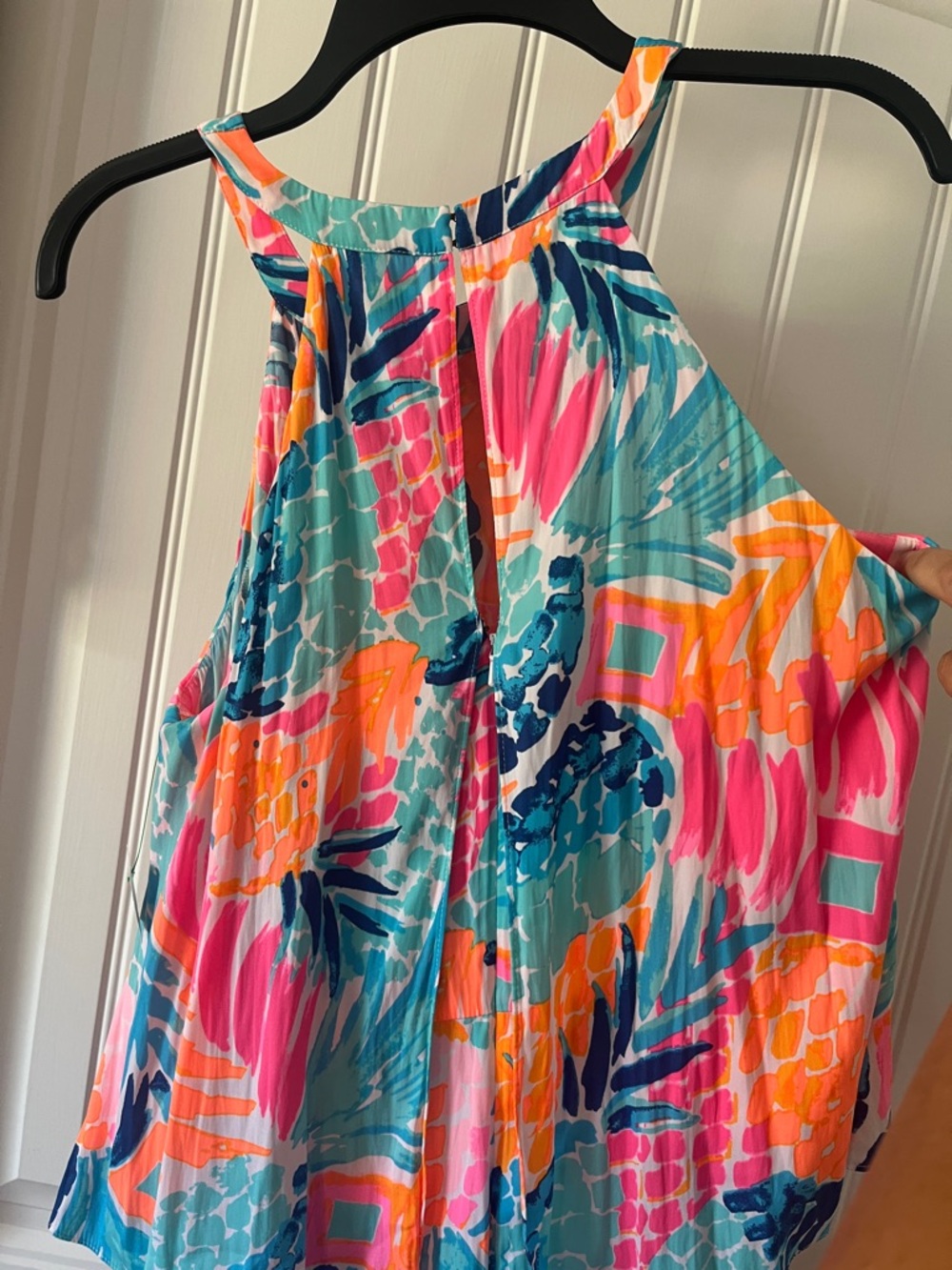 Lilly Pulitzer Edona Romper Tropical Print Halter Resort Vacation Size 10 - Picture 4 of 10
